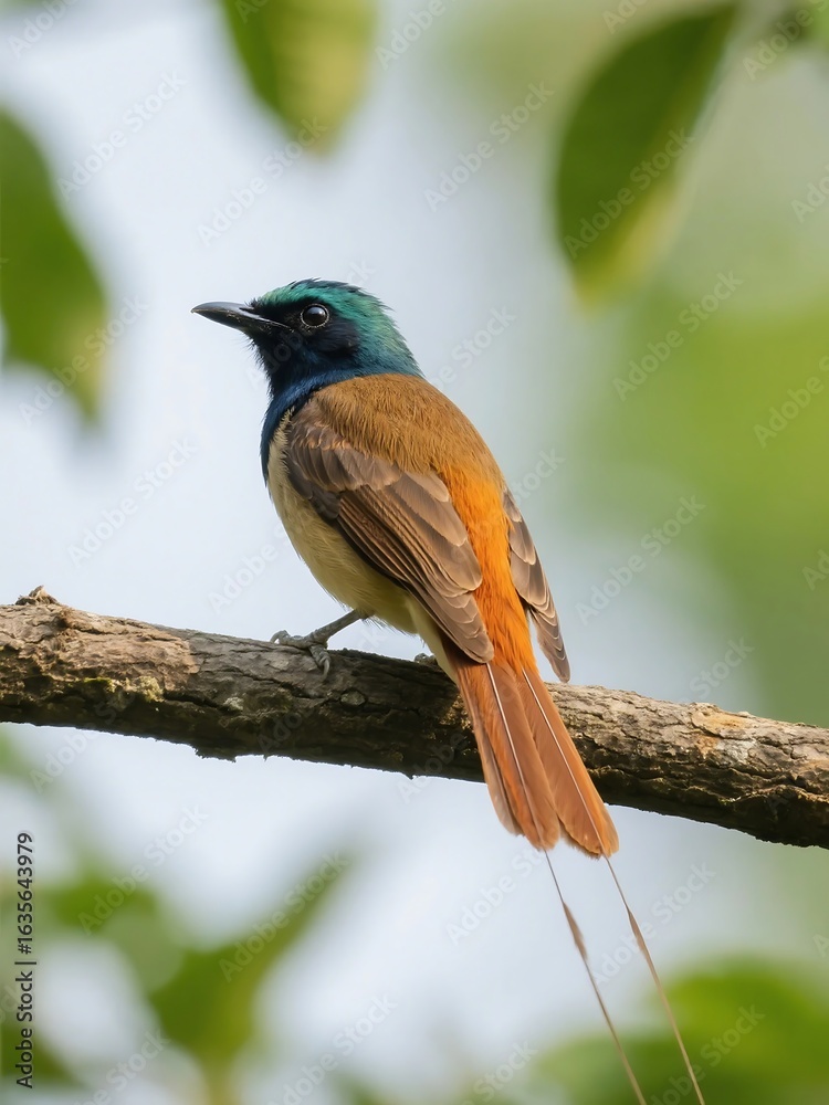 Fototapeta premium Indian Paradise Flycatcher
