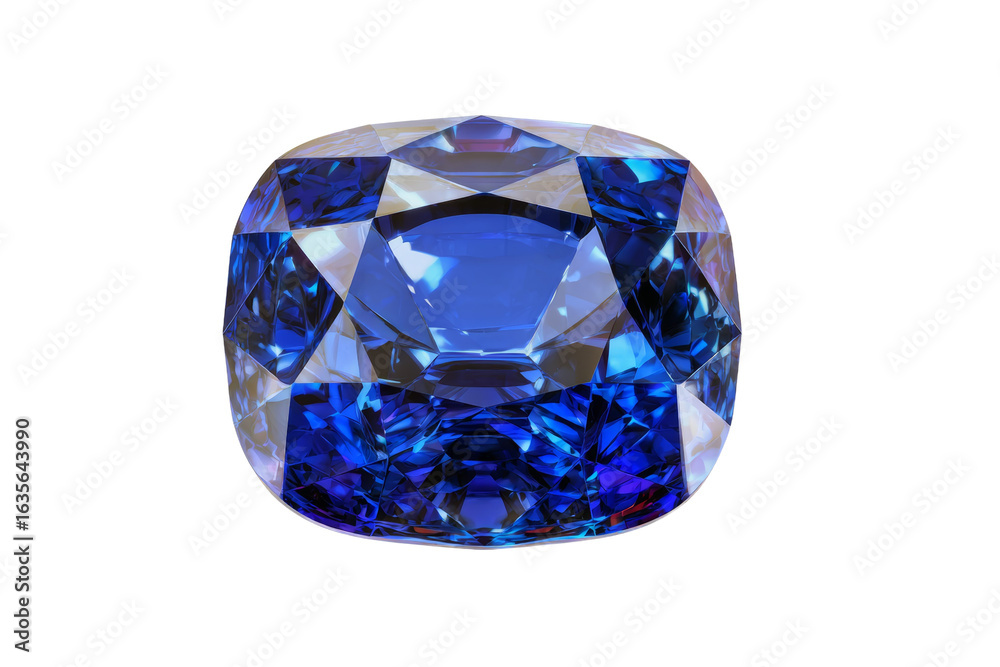 A blue gemstone with a diamond shape A blue gemstone with a diamond shape