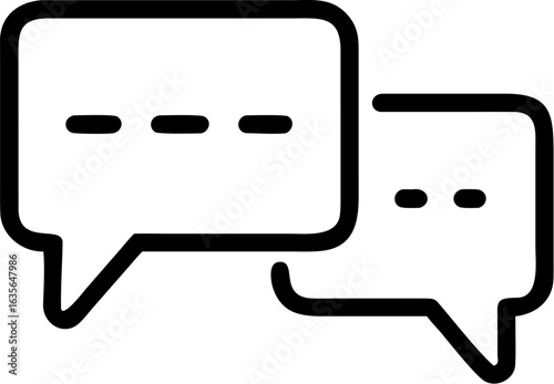 Linear style chat icon representing availability and communication