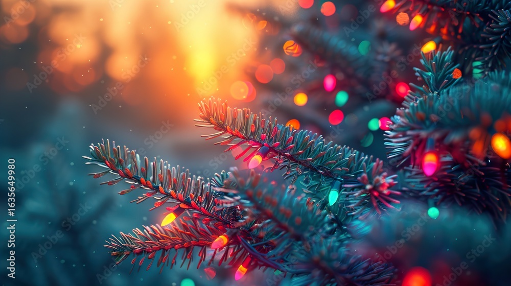 Fototapeta premium Elegant 2026 Typography with Glowing Holiday Lights for Festive New Year Celebration and Seasonal Party Decor