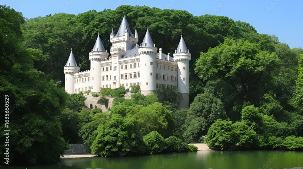Obraz premium castle in the dendrological park