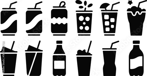 bubbles, ice cubes, refreshing, cold drink, drink label, drink splash, drink icon, black silhouette, vector icon, editable eps, eps file, beverage vector, drink illustration, party drink, cold beverag