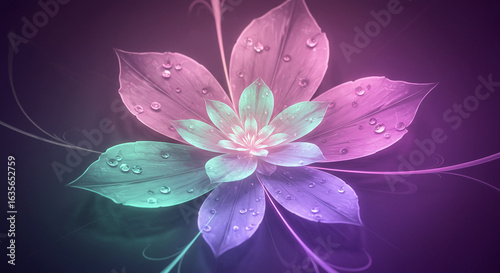 Stylized Glowing Floral Mandala Digital Artwork