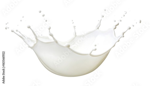 Milk splash isolated on white