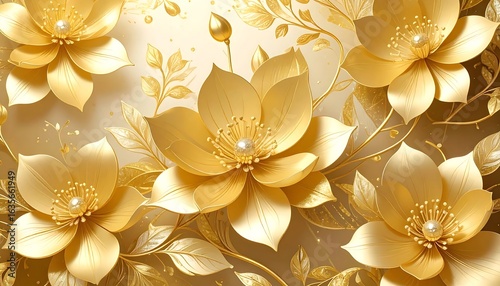 Golden Floral Pattern