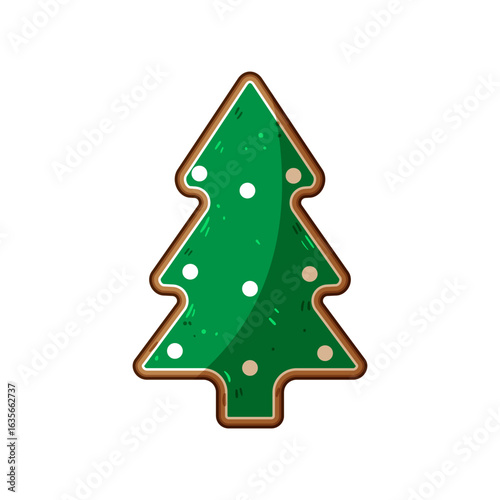 shortbread christmas themed cookies cartoon vector illustration