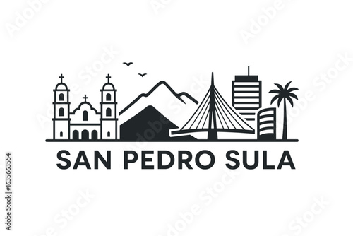 San Pedro Sula city skyline with iconic buildings and landmarks