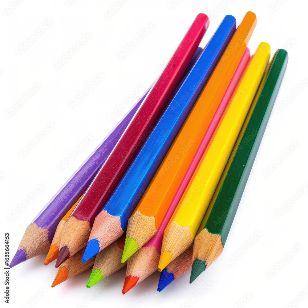 Fototapeta premium Colorful pencils clustered