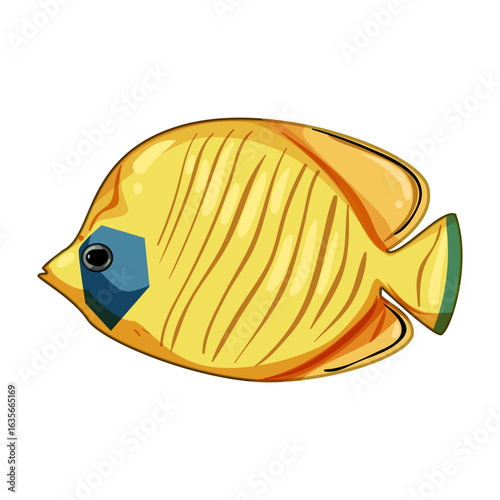 koi decorative fish cartoon vector illustration
