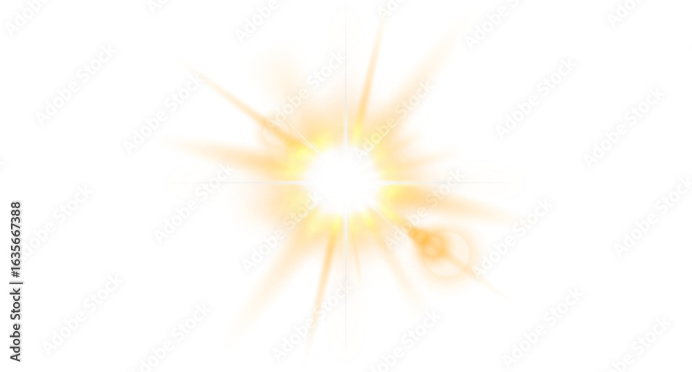 Fototapeta premium Glowing Sun Flare Energy Blast