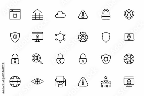 A high-trust visual icon set designed to reinforce safety, data privacy, and secure banking features — great for cyber security teams, fintech onboarding flows, and fraud prevention campaigns