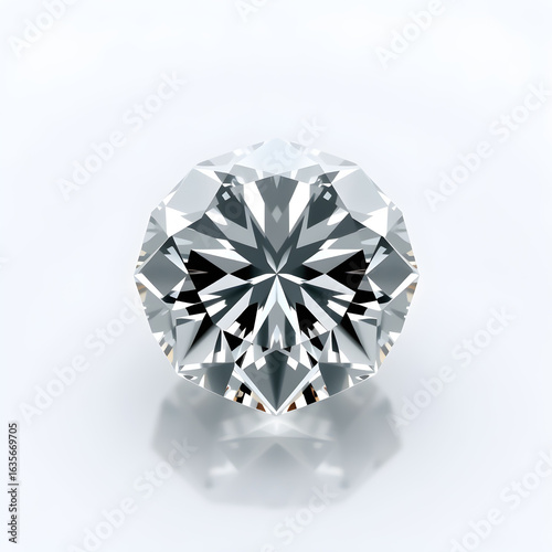 Beautiful diamond on a light background