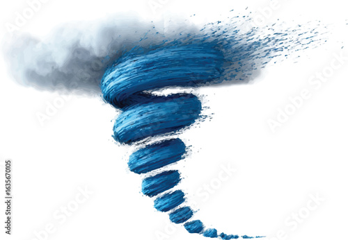 blue and White Tornado	