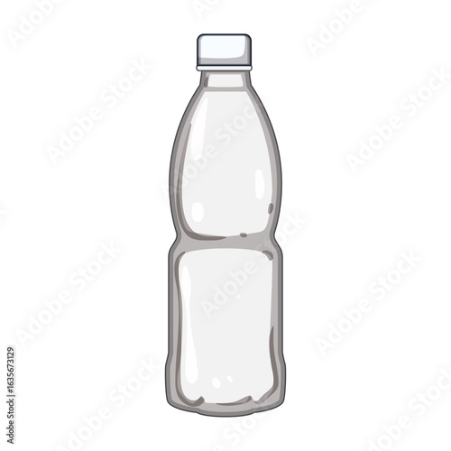 waste plastic water bottle cartoon vector illustration