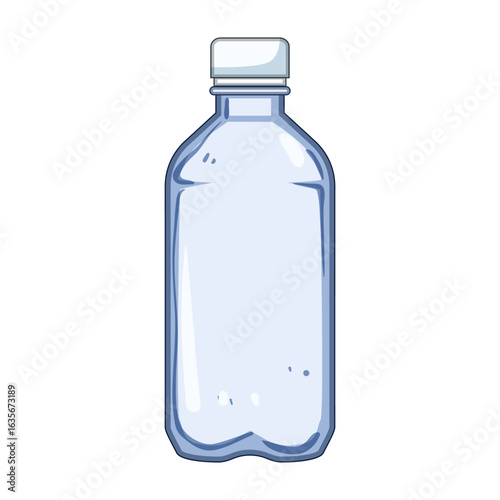 sustainability plastic water bottle cartoon vector illustration