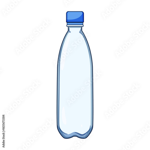 hydration plastic water bottle cartoon vector illustration