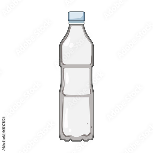 disposable plastic water bottle cartoon vector illustration