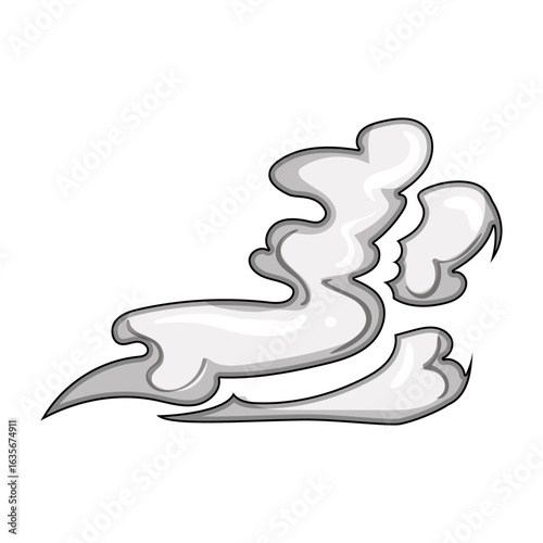 celerity speed smoke cloud cartoon vector illustration