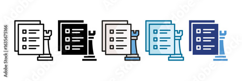 Strategic Planning Icon Set Multiple Style Collection