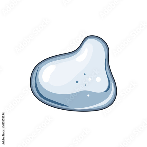 puddle water drops cartoon vector illustration