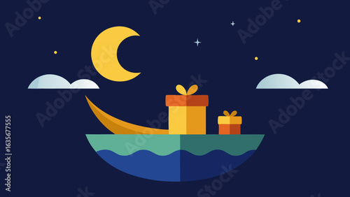 moonlight boat birthday glowing gifts
