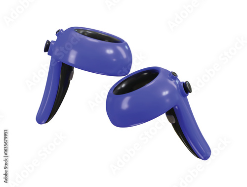 Vr controller icon 3d render concept of VR Controller Virtual Reality Headset Joystick Grip icon vector illustration
