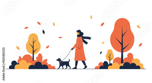 Flat design illustration of a wise owl perched on a branch at sunset, conveying a calm and peaceful mood against a warm orange background.