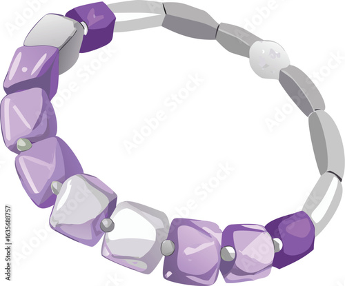 A striking amethyst and silver bracelet with a natural rough-cut stone, perfect for a bohemian, earthy, and artistic look.