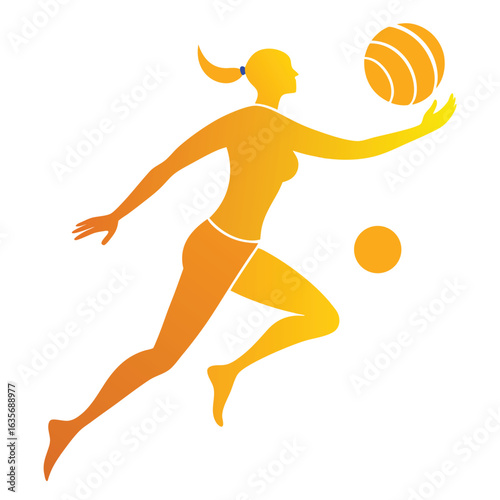 professional high quality Woman Playing Volleyball