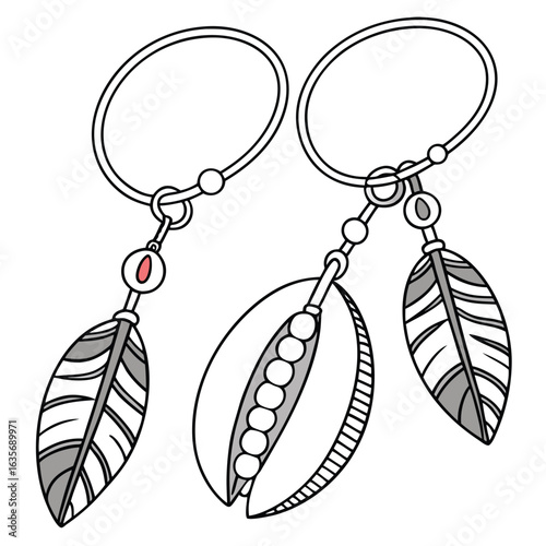 A pair of rustic dangle earrings made of silver and bone, perfect for a natural, earthy, and bohemian fashion statement.