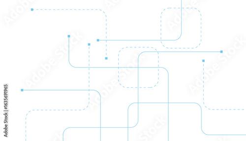 Abstract futuristic technology background. Technology background with crossed lines and dots.