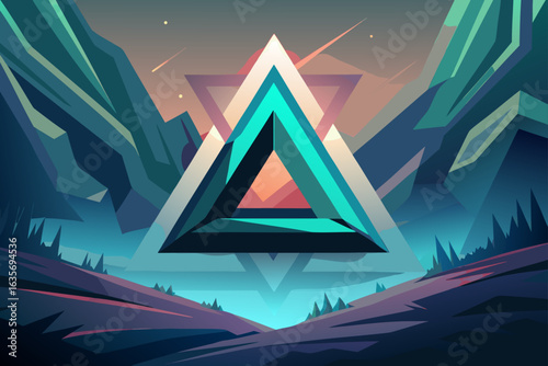 3D Style Delta Background With Faded Textures