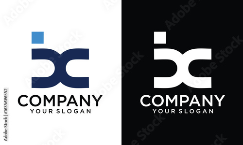 Creative Stacked DC letters modern logo design