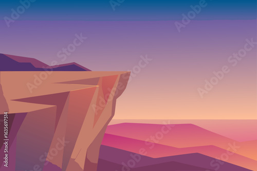 Gradient Cliff Background With Soft Gradients