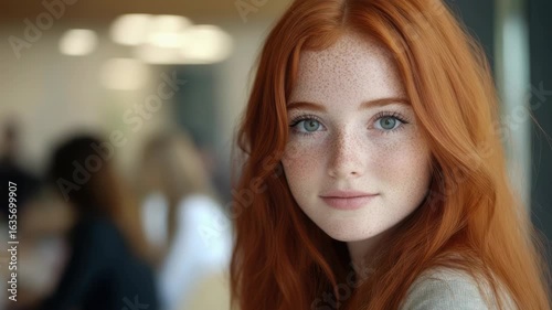 Wallpaper Mural Close-up portrait of a person with bright red hair Torontodigital.ca