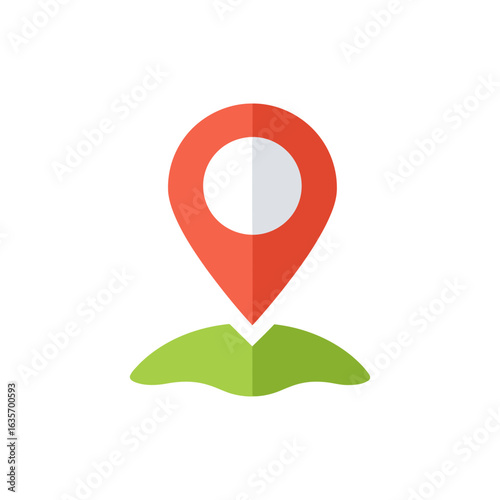 Free Download  Map pin on island colorful icon no white color - GFXLoad