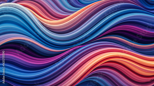 Abstract Colorful Swirling Waves: Vibrant Gradient Texture Background for Design Projects
