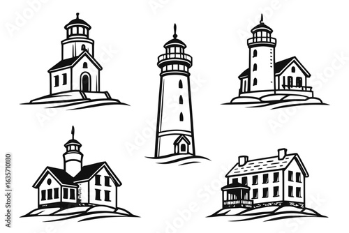 Collection of lighthouse designs
