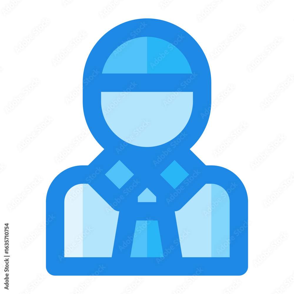 Obraz premium businessman avatar blue filled icon