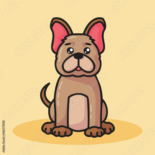 Wallpaper Mural Cute and Kawaii Puppy Doodle - Pet Lovers Illustration Torontodigital.ca