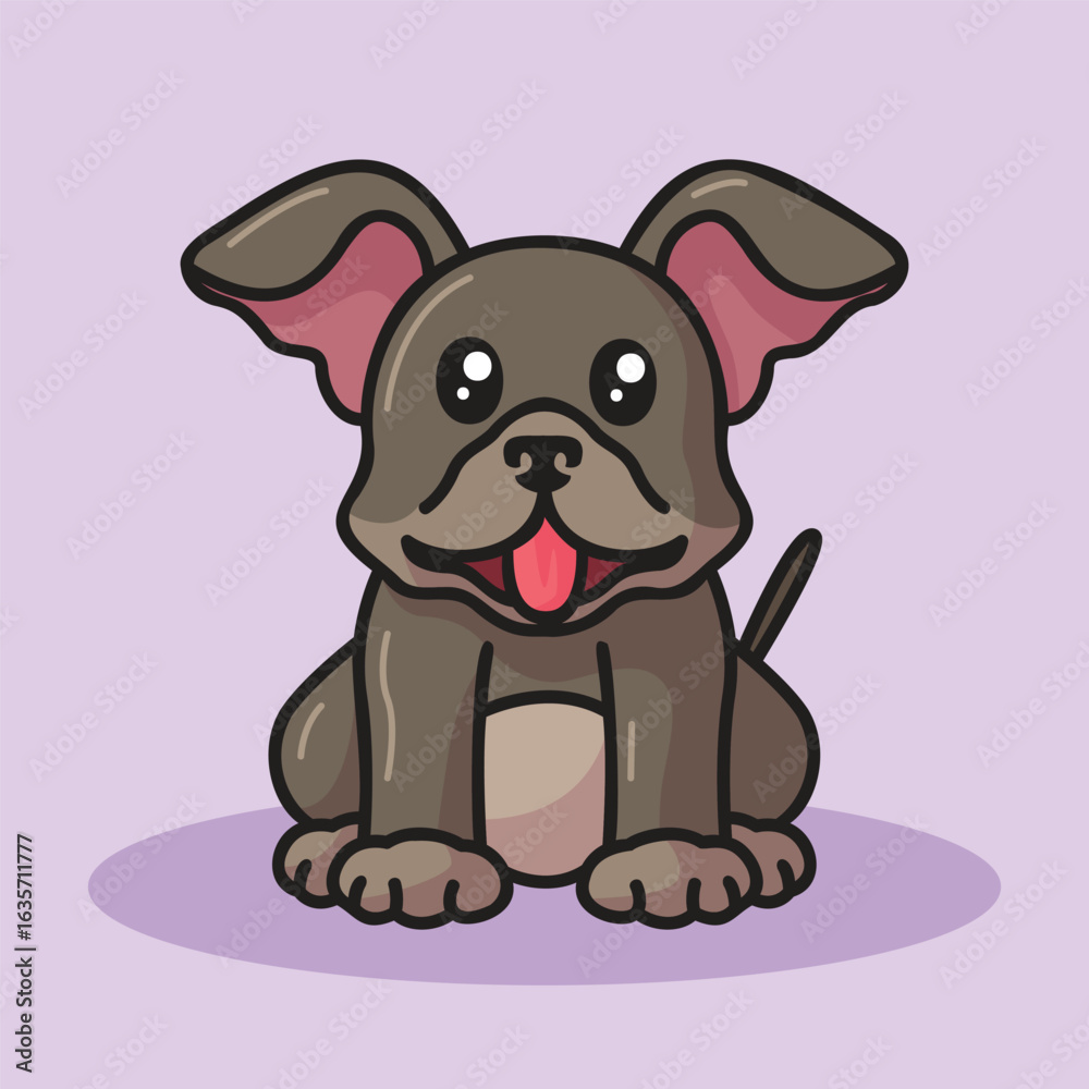 custom made wallpaper toronto digitalCute and Kawaii Puppy Doodle - Pet Lovers Illustration