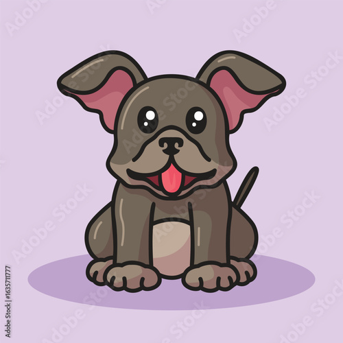 Wallpaper Mural Cute and Kawaii Puppy Doodle - Pet Lovers Illustration Torontodigital.ca