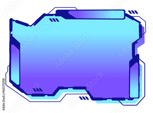 Geometric Purple Blue Gradient Game Panel, Stream Media, Twitch, Vector and PNG transparent background