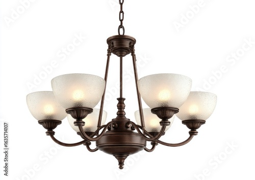 Antique-style, 6-light chandelier