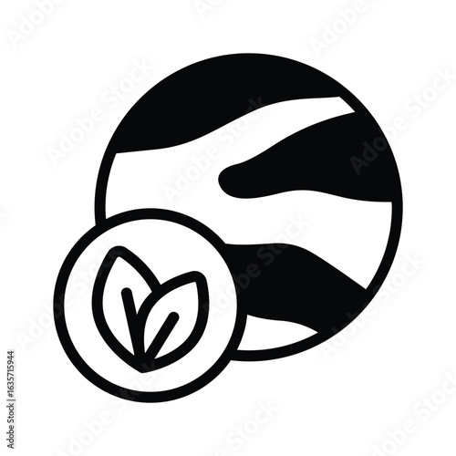 Premium glyph icon of planet environment ecosystem