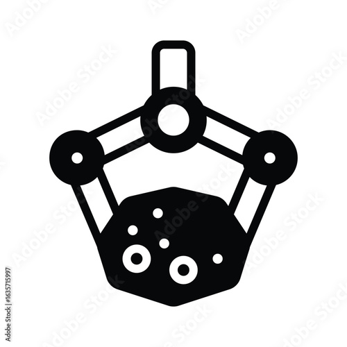 A captivating glyph icon of rare tektite stone