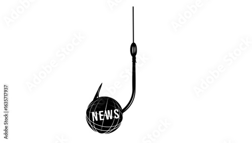 fake news symbol,black isolated silhouette