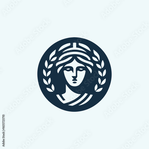 Athena Greek Goddess Logo