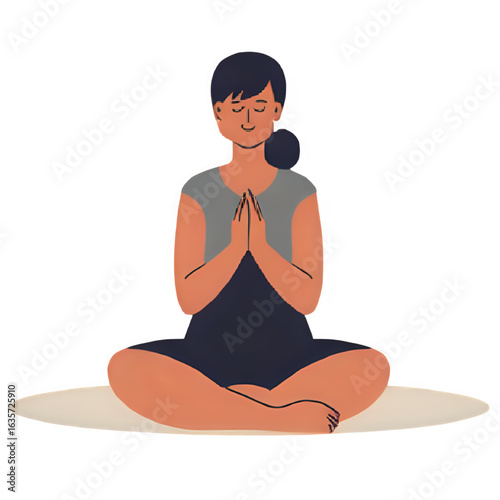 Meditation Woman (Colored)