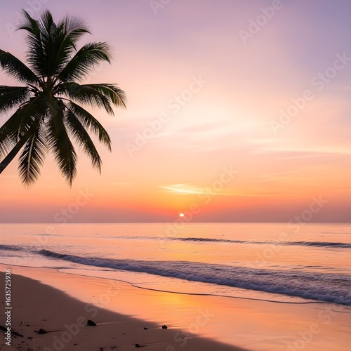 sunset on the beach